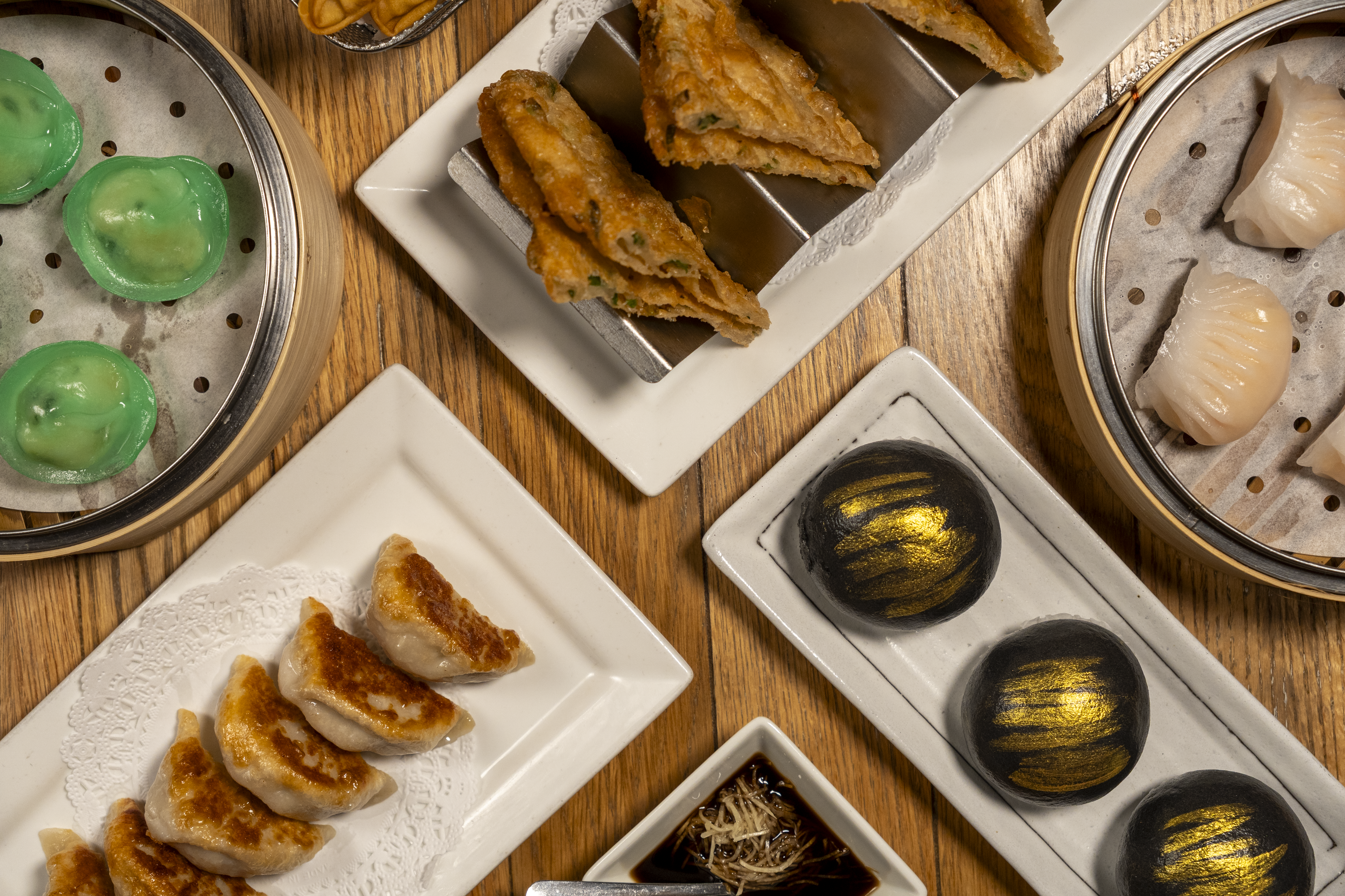 overhead spread of dim sum
