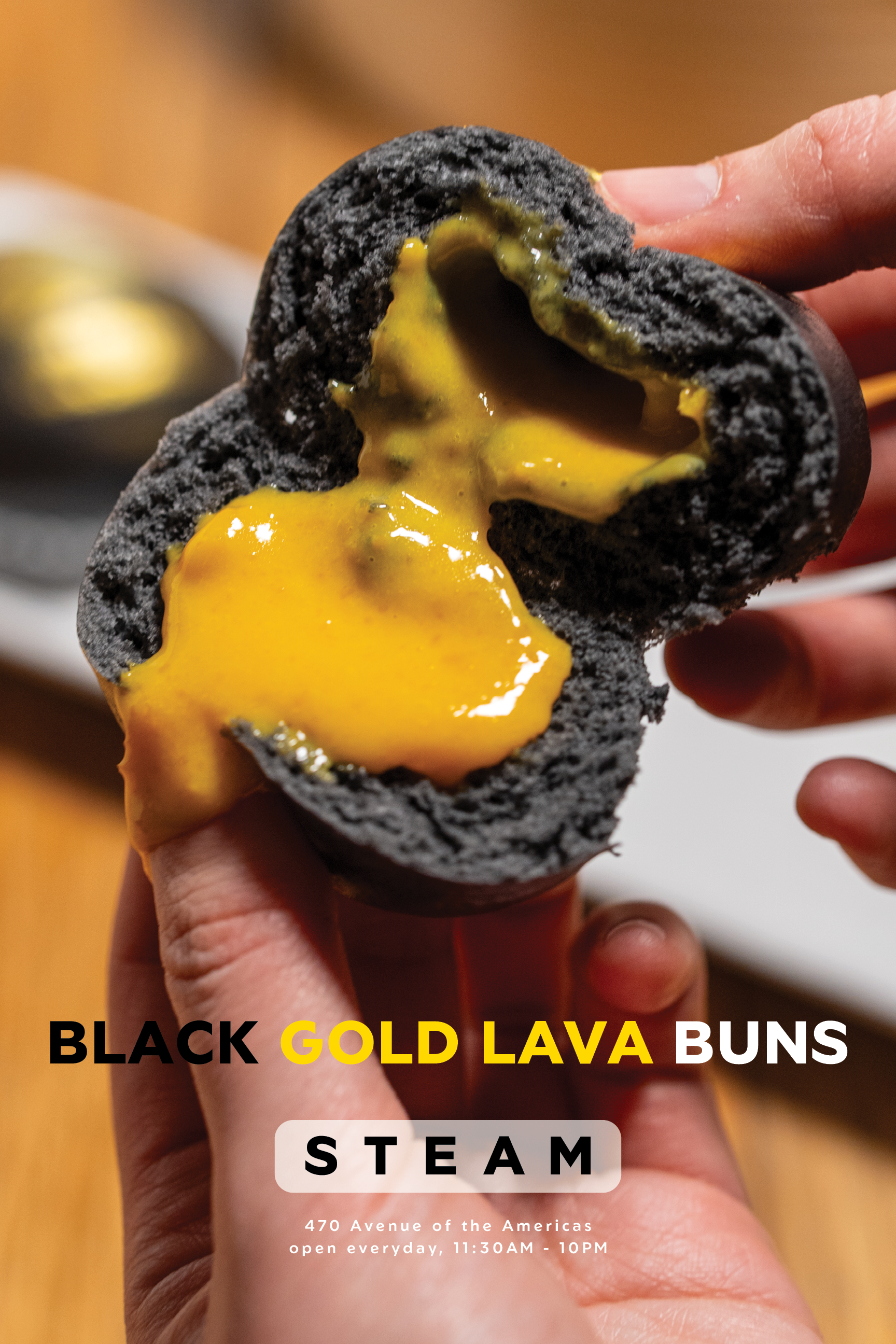 black gold lava buns poster